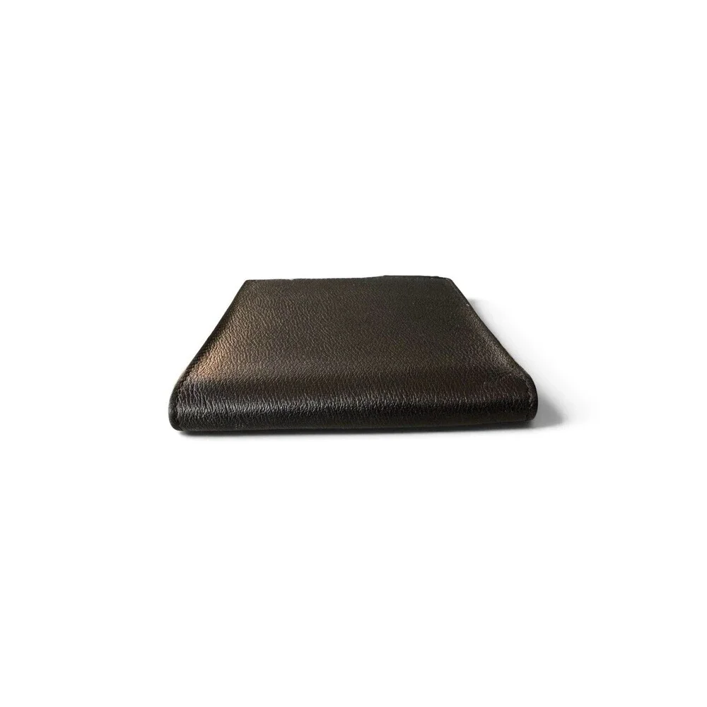 Smythson Of Bond Street Black Leather Bi-Fold Wallet Excellent!